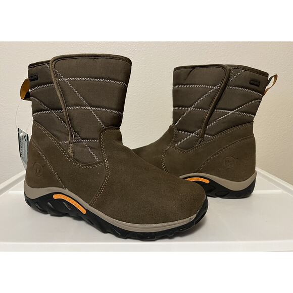 Merrell Jungle Moc Quilted Boots Opti Warm 200 Gram Insulation Kids 5 - Picture 8 of 12